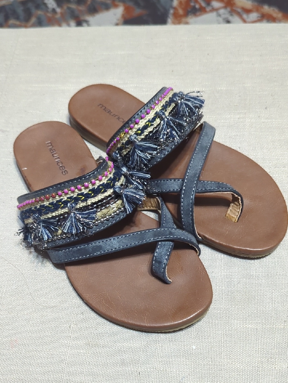 Alice Tassel Toe Ring Sandals